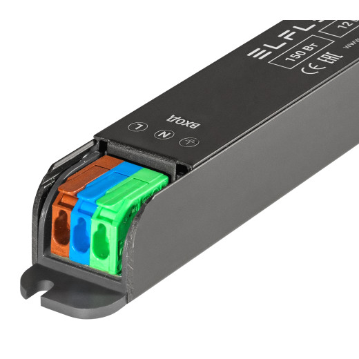 Блок питания интерьерный ELFLED WAG, 12В, 150Вт, компактный металлический корпус с ваггами