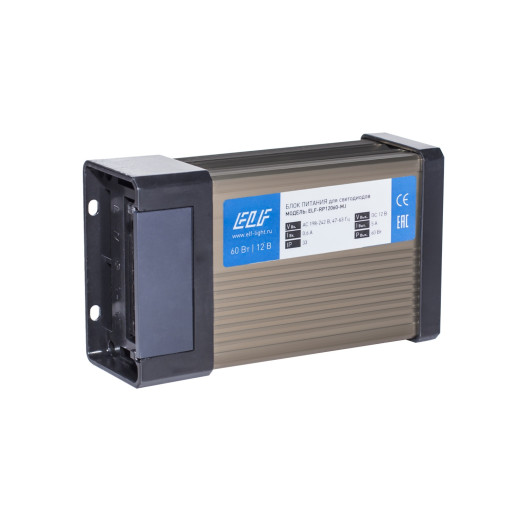 Блок питания уличный дождезащитный ELF, 12В, 60Вт