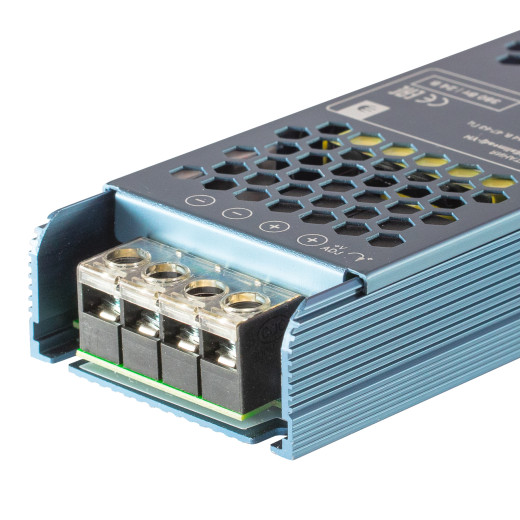 Блок питания интерьерный ELF, 24В (adj), 380Вт, плоский металлический перфорированный корпус черный