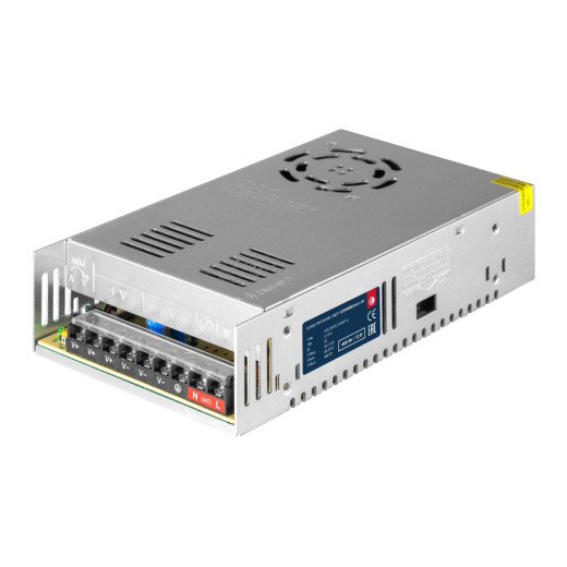 Блок питания интерьерный ELF, 12В, 400Вт, компактный металлический перфорированный корпус, кулер (JH)