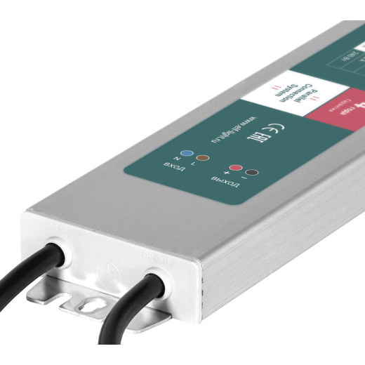 Блок питания герметичный плоский для параллельного подключения ELFLED, 24В, 240Вт, металл, IP68