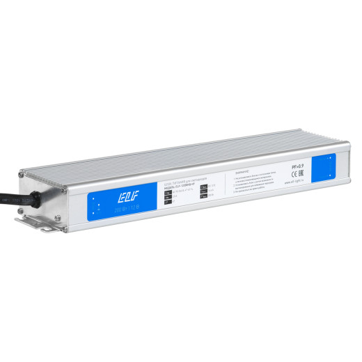 Блок питания герметичный ELF, 12В, 200Вт, металл, IP67, c PFC