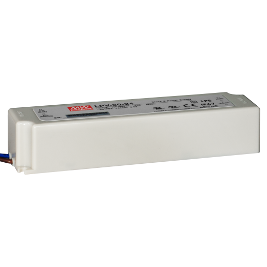 Блок питания Mean Well, герметичный, LPV-60-24, в пластиковом корпусе