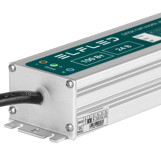 Блок питания герметичный компактный ELFLED, 24В, 100Вт, металл, IP67