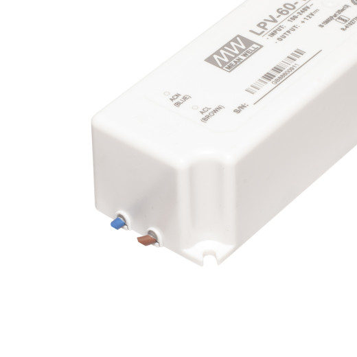 Блок питания Mean Well, герметичный, LPV-60-12, в пластиковом корпусе