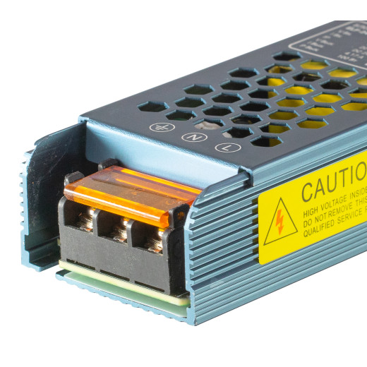 Блок питания интерьерный ELF, 24В (adj), 100Вт, плоский металлический перфорированный корпус черный