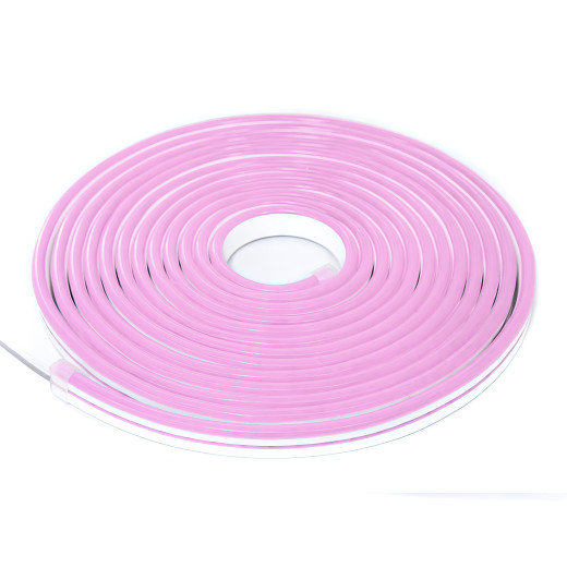 NeonLine ELF PVC интерьерный, боковой изгиб, 12В, IP20, 6мм, 1м, кратность реза  1см, розовый