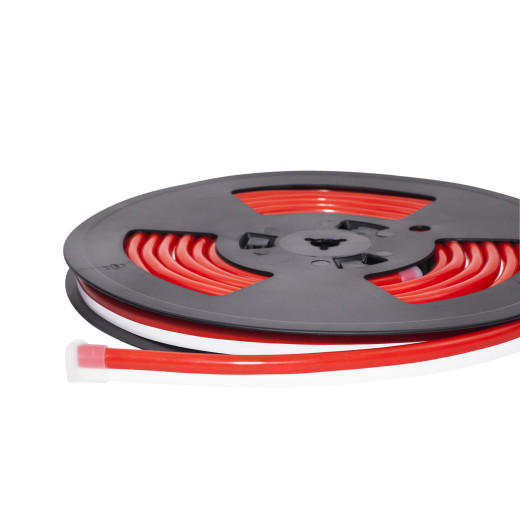 NeonLine ELF, боковой изгиб, 12В, IP68,  8мм, 5м, красный