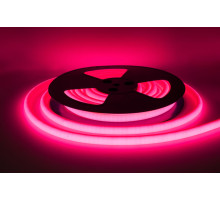 NeonLine ELF, фронтальный изгиб, 12В, IP68, 14мм, 10м, розовый