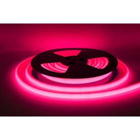 NeonLine ELF, фронтальный изгиб, 12В, IP68, 14мм, 10м, розовый