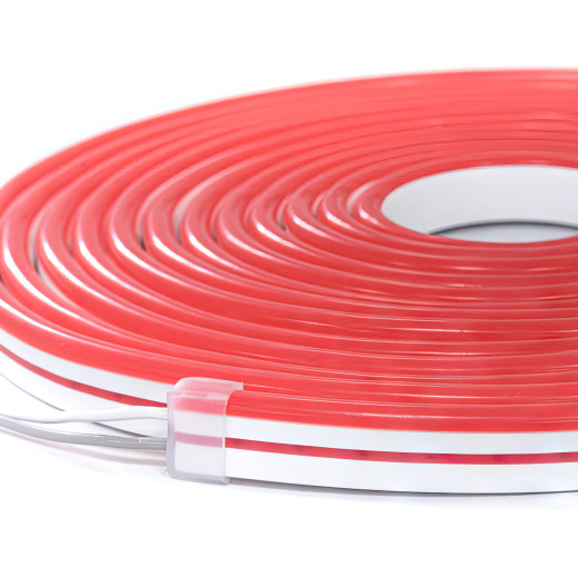 NeonLine ELF PVC интерьерный, боковой изгиб, 12В, IP20, 6мм, 1м, кратность реза  1см, красный