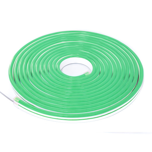 NeonLine ELF PVC интерьерный, боковой изгиб, 12В, IP20, 6мм, 1м, кратность реза 1см, зеленый