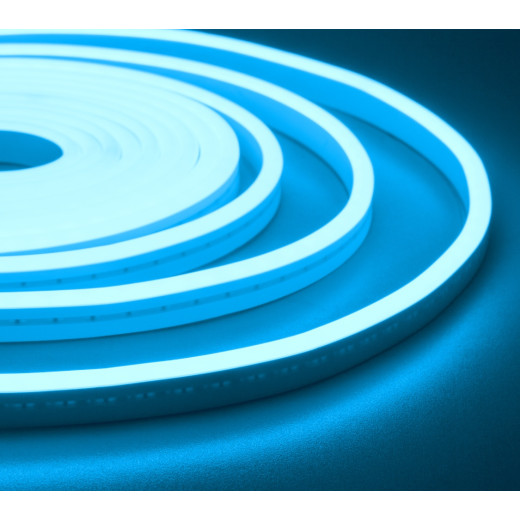 NeonLine ELF PVC интерьерный, боковой изгиб, 12В, IP20, 6мм, 1м, кратность реза  1см, голубой