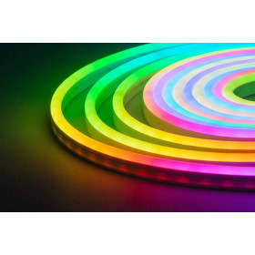 NeonLine ELF интерьерный, боковой изгиб, 12В, IP20,  6мм, 5м, RGB управляемый (IC WS2811)