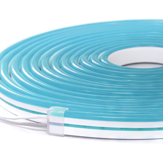 NeonLine ELF PVC интерьерный, боковой изгиб, 12В, IP20, 6мм, 1м, кратность реза  1см, голубой