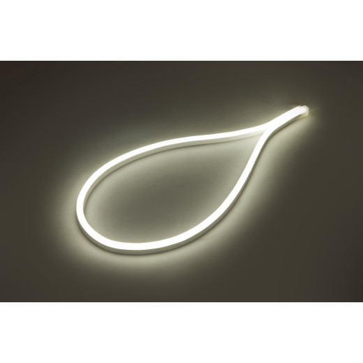 NeonLine ELF, боковой изгиб, 12В, IP68,  8мм, 5м, белый