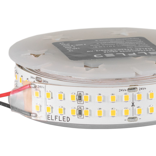 Лента светодиодная ELFLED LX170, 320/м (2835), 24В, 40Вт/м, 3м, 2ряда, белый теплый 2800-3300К
