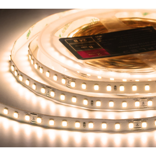 Лента светодиодная ELFLED PRO140, 128/м (2835), 24В, 12Вт/м, 5м, белый теплый 2800-3300К