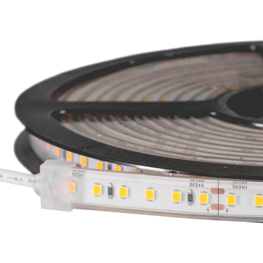 Лента светодиодная ELFLED 600SMD диодов (2835), 24В, IP67, 5м, САУНА, белый нейтральный 4000-4500К