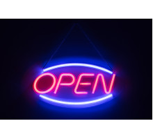 Неоновая вывеска OPEN