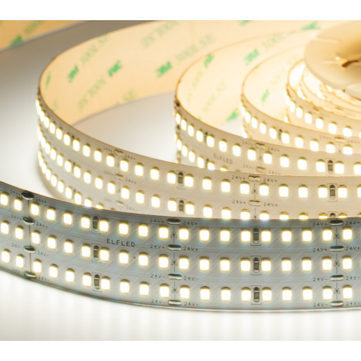 Лента светодиодная ELFLED LX170, 528/м (2835), 24В, 48Вт/м, 3м, 3ряда, белый нейтральный 4000-4500К