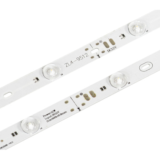 Линейка фронтальная светодиодная ELF 12SMD2835, 12В, 0.95м, с линзами 170гр, ,белый 6500-7000K