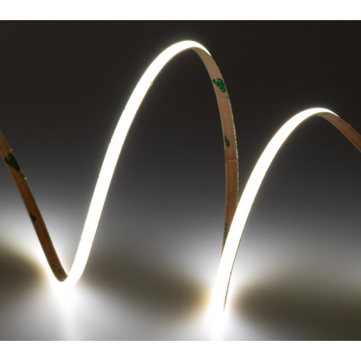 Лента светодиодная ELFLED 480COB диодов, 24В, 5м, ширина 4мм, белый нейтральный 4000-4500К