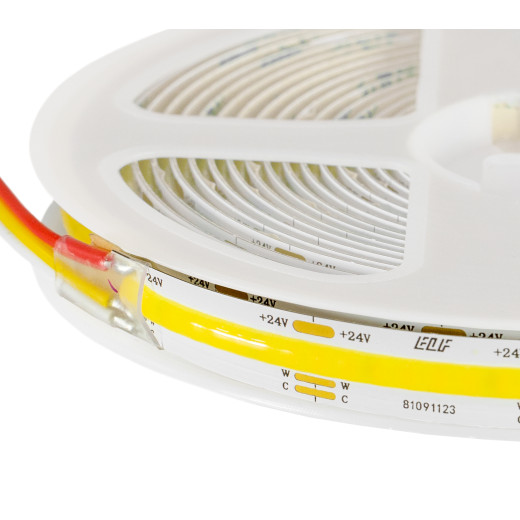Лента светодиодная ELFLED 608COB диодов, 24В, 5м, ширина 10мм, ССТ