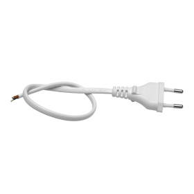 Шнур сетевой 2х0.75мм² с вилкой 220В, 300 мм, белый