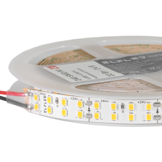Лента светодиодная ELFLED PRO140, 240/м (2835), 24В, 22Вт/м, 5м, 2ряда, белый 6500-7000К