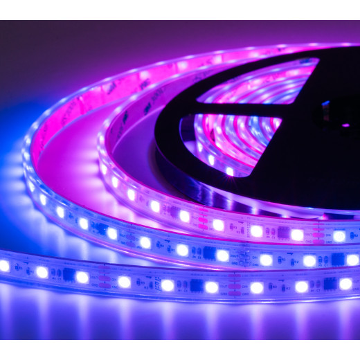 Лента светодиодная герметичная ELFLED 300SMD, 12В, IP66, 5м, RGB SPI WS2811