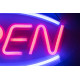 Неоновая вывеска OPEN