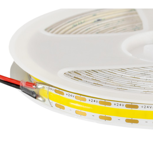 Лента светодиодная ELFLED 600COB диодов, 24В, 5м, ширина 8мм, белый 6500-7000К