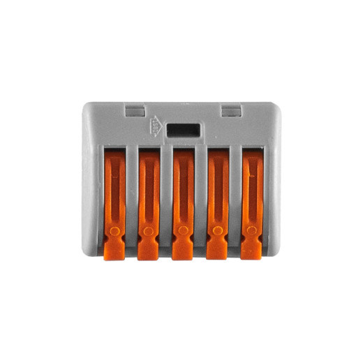 Универсальная 5-х проводная клемма 0,08-2,5/4 мм², 32А (комплект 10 шт)