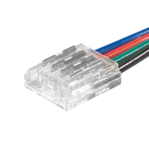 Коннектор 4pin/провод для SMD-лент RGB 10мм, провод 10см