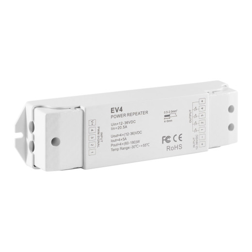 Усилитель 4-канальный ELFLED EV4, 12/36B, 2.4G, 5A