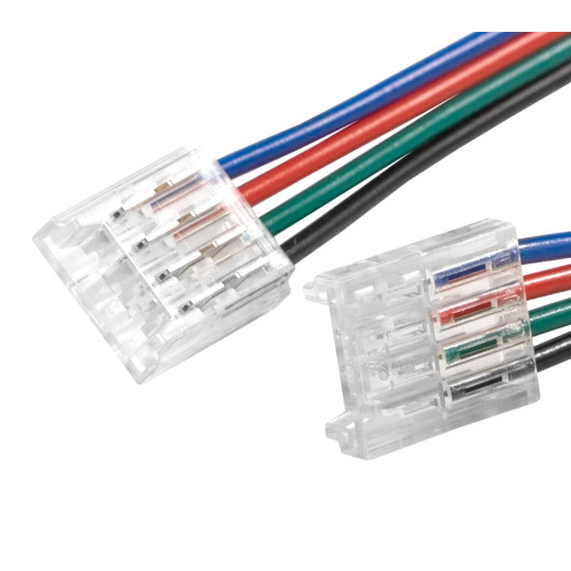 Коннектор 4pin/провод15см/4pin для SMD-лент RGB 10мм, соединительный