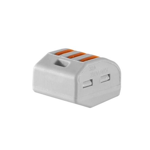 Универсальная 3-х проводная клемма 0,08-2,5/4 мм², 32А (комплект 10 шт)