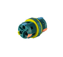 Муфта соединительная для 2-х кабелей 3pin/3pin, M20, винтовые зажимы, IP68