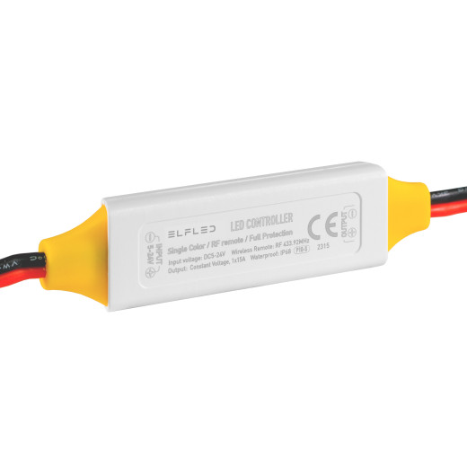 Диммер ELFLED P10 с радиоуправлением, 5/24В, 15А, IP68