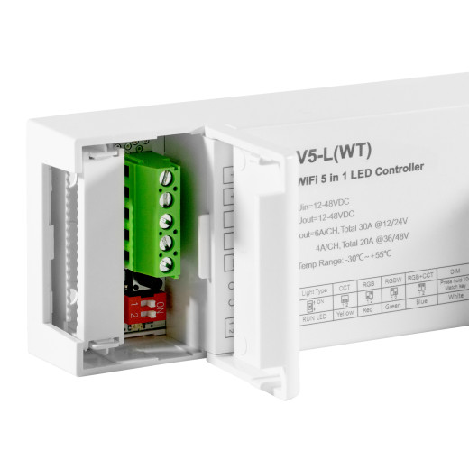 WiFi контроллер универсальный ELFLED V5-L (WT), 12/48В, 6A/канал