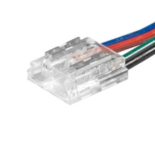 Коннектор 4pin/провод для СОВ-лент RGB 10мм, провод 10см
