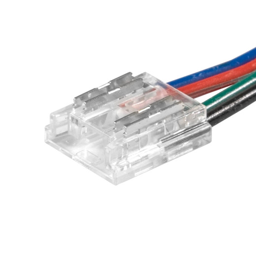 Коннектор 4pin/провод для СОВ-лент RGB 10мм, провод 10см