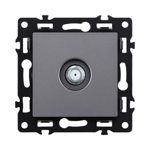 Розетка TV, серый Kollinger Asthetik AS-020GY