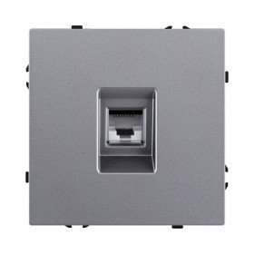 Розетка Ethernet RJ45 Cat.6, серый Kollinger Eclipse EC-017GY