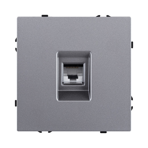 Розетка Ethernet RJ45 Cat.6, серый Kollinger Eclipse EC-017GY