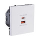 Розетка USB A+C 65W, белый глянцевый Kollinger Eclipse EC-024WG