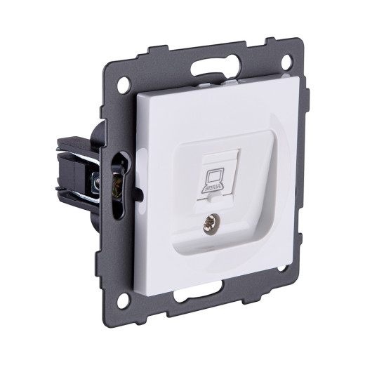 Розетка Ethernet RJ45 Cat.6, белый Kollinger REA-018WH для Aspekt, Eleganz, Reflex