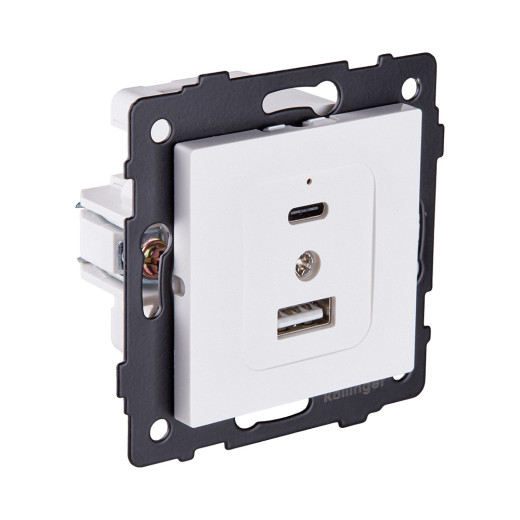 Розетка USB A+C 20W, белый матовый Kollinger REA-037WM для Aspekt, Eleganz, Reflex