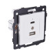 Розетка USB A+C 20W, белый матовый Kollinger REA-037WM для Aspekt, Eleganz, Reflex